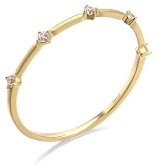 Beydodo Ring für Frauen Gold 750, Eheringe Schmal mit Diamant Trauringe Verlobungsringe Nickelfrei Gr.47