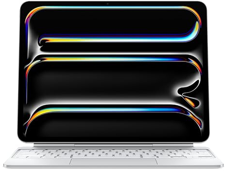 Apple iPad Magic Keyboard Case for iPad Pro 13-inch (M4), Great Typing Experience, Built-in Trackpad, Function Row, British English - White 