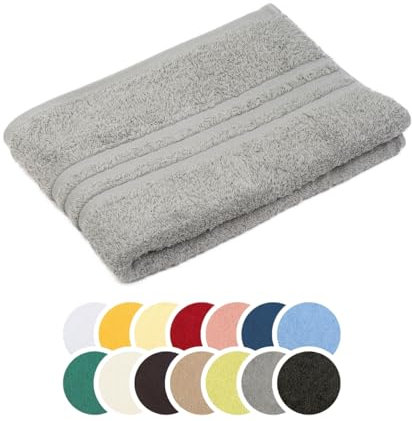 liebling Saunatuch, 100% Baumwolle, Serie Borkum, 70 x 200 cm, 60 Grad waschbar, trocknergeeignet, Farbe: Silber