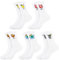 Belloxis 5 Paar Tennissocken Damen 39-42 Sportsocken Damen 39-42 Weiße Socken Damen Herren Aperol Socken Weiß