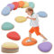 Pierre d'équilibre pour Enfants, 6 Pierres de Motricité Antidérapantes, Parcours de Motricité, Balance Stepping Stones, Dalles Sensorielles Intérieur & Extérieur, Favorise l'équilibre et la Motricité