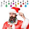Weihnachtsdekoration, Bart-Ornamente, 16 Stück, bunte Weihnachtskugeln für Männer im Urlaub, einfach anzubringen, Mini-Schnurrbart, Weihnachtsdekoration
