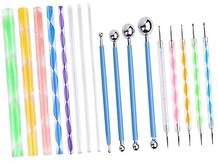 IWOWHERO 1satz Teiliges Mandala Punktierungsset Mit Stippwerkzeugen Schablonen Und Doppelseitigen Malwerkzeugen Kreatives Dotting Tool Für Erwachsene Leicht Und Tragbar Für Kunstprojekte