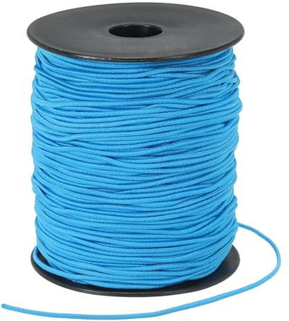 PATIKIL Gummikordel 109 Yards / 100m, 1,5 mm Dehnbarer Faden für Armbänder Elastisches Band für Schmuckherstellung, Halsketten, Perlen und Bastelarbeiten DIY, Blau