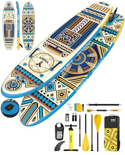 YASKA Tabla Paddle Surf Hinchable,Tabla de Padel para Adulto,2 Personas,Stand Up Paddle Board con Premium Accesorios