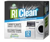 RICLEAN SANIFICANTE E IGIENIZZANTE PER LAVASTOVIGLIE E LAVATRICE PROFESSIONALE - 12 BUSTINE - SENZA PROFUMO