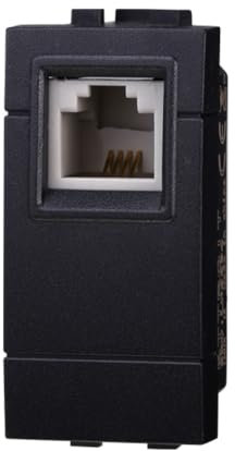 1 MODULO PRESA TELEFONICA, NERO, COMPATIBILE CON BTICINO LIVING, PRESA TELEFONO, CONNETTORE RJ11, MODULI E FRUTTI 100% COMPATIBILI, MATERIALI DI ALTA QUALITA'