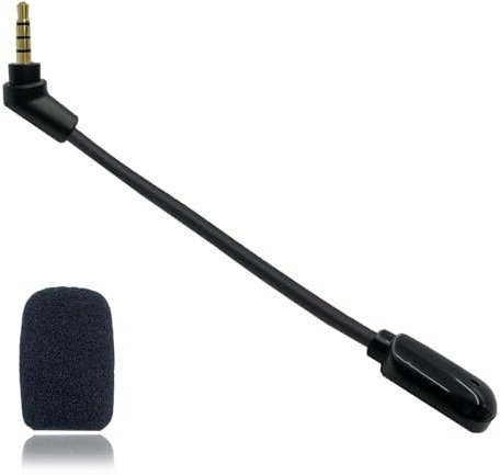 NewTH Replacement Game Mic Boom for Kingston HyperX Cloud Flight/Flight S Wireless Gaming Headset Noise Cancelling Microphone for PS4 PS5 Computer PC Gaming Headsets 3.5mm Jack