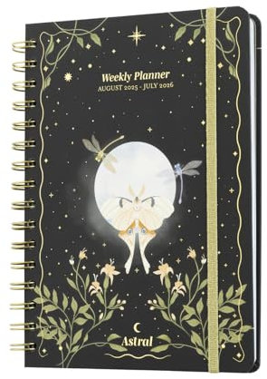 Grupo Erik: Diario Scuola 2025 2026 Astrale, Agenda settimanale A5 12 mesi, 14,8 x 21 cm, Agenda Weekly Planner 2025 2026, Agenda Astrologica 2025 2026