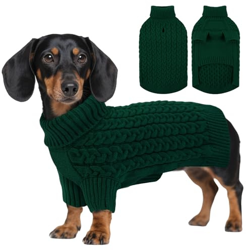 ASENKU Hundepullover für mittelgroße Hunde L – Winter Warm Strickpullover