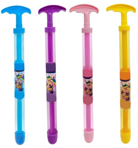 Cndiyald Wasserpistole für Kinder, 4pcs 15 Feuerwerksseckel Wasserpistole mit Griff, großer Reichweite Plastikwässerung Squirter -Spielzeug für Outdoor Pool Beach Outdoor -Kampfspielzeug, Waffe
