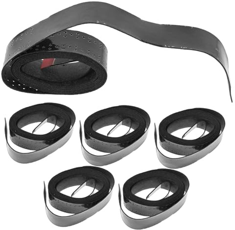 GLSTOY 6 Rollen Schwarzes Pu Drumsticks Klebeband mit Komfortablem Anti Rutsch Griff Schweißabsorbierend als Schlagzeug Zubehör für Trommelsticks und Tennisrackets