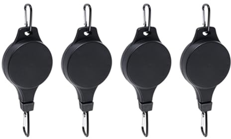 IJSDNVJNDX Plant Pulley Retractable Hanger Plant Pulley Adjustable Height Wheel for Hanging Plants Indoor(4PCS) BLACK