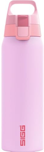 Sigg - Botella de acero inoxidable - Shield ONE Multicolor Petal - Adecuado para bebidas carbonatadas - A prueba de fugas - Ligero - Sin BPA - Exterior y Fitness - Rosa - 0,75L