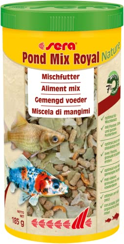 sera Pond Mix Royal 1 L (185g) | Hauptfutter mit Flocken, Granulaten & Gammarus | geeignet für alle Teichfische | nährstoffreich & 100% natürlich | wasserfreundliches schwimmendes Futter