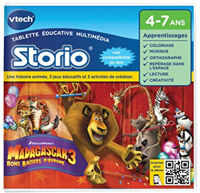 Vtech - 230905 - Storio 2 et générations suivantes - Jeu éducatif - Madagascar 3