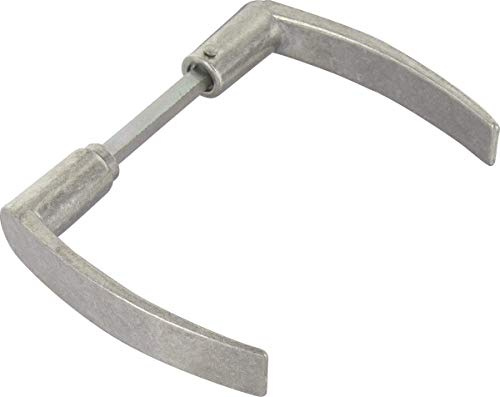 Béquille Double Dac en Aluminium Poli, 1 Portée, Fixation Goupille, 6mm x 80mm, grise
