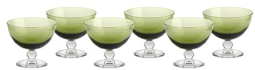 CRISTALICA Eisschale Eisbecher Dessertschale 6er-Set grün Piccolo Colori 280ml Gelato