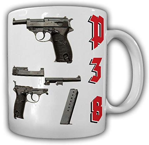 P38 Rückstoßlader Pistole Waffe Deko Tasse Becher Kaffee #16319