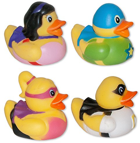 Diverse 12 x Superheldenente Quietscheenten Badeenten Badeente Ente Badezubehör Superheld