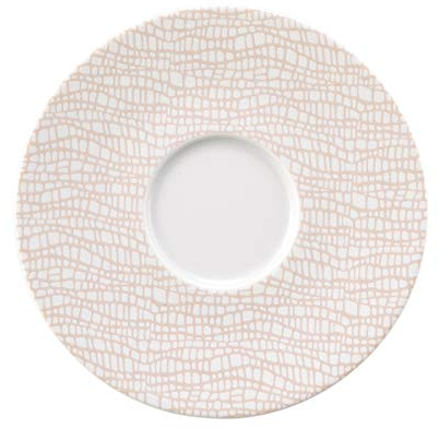 Seltmann Weiden Life Fashion Kombi-Untertasse ø 16,5 cm – Porzellan Unterteller für Milchkaffee- & Kaffeetasse – Modernes Design, Spülmaschinenfest & Mikrowellengeeignet – Posh Rose