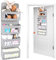 Vesta Baby Over Door Hanging Organiser with Hooks - Unisex Space Saving 4 Pocket Storage for Bathroom, Children's Room, Nursery - Clear Window Caddy Hanger - 2 Small Items Utility Pockets