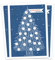 Adventskalender Karten Set - 25 Postkarten im geschmackvollen Design mit Baumkugeln zum Ausmalen, Mini Adventskalender als Alternative für Weihnachtskarten, Advent & Weihnachtsgrüße, Blau Weiß Rot