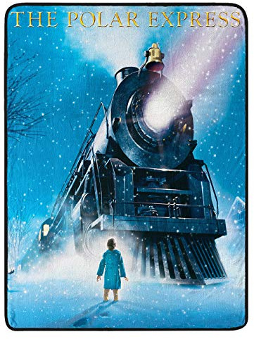 The Polar Express Christmas Train Engine Wonder Fleece Super Plush Throw Blanket 46 x 60 (117cm x 152cm)