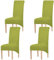 KELUINA XL Stuhlhussen,Universal Stretch Stuhlhussen 2er 4er 6er Set Stuhlbezug für Stuhl Esszimmer(Grün,4 Stück)