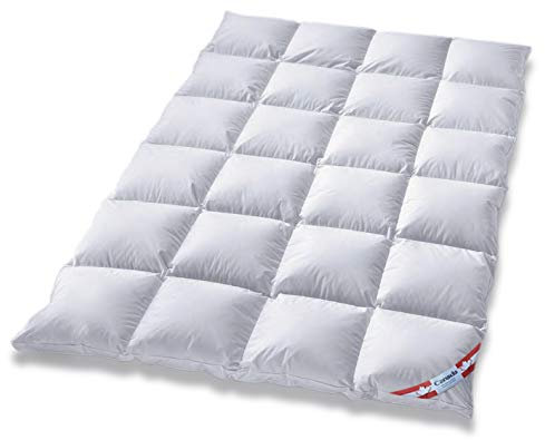 Canada Außensteg Kassettendecke 100% Daune warme Winterdecke Daunendecke mit 100% Baumwoll Supersoft Inlett (Bezug) (200 x 200 cm)