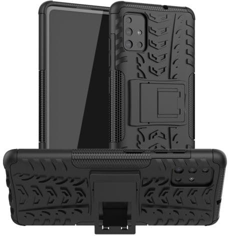 Handy Tasche Kompatibel mit Samsung Galaxy A51 | Case Panzer Hülle Cover Schutzhülle Etui Bumper für Galaxy A51 | Schwarz