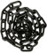 Warnkette, Kunststoff-Warnkette, Warnsicherheit, Parkplatz, Kunststoffkette mit 2 Kunststoffhaken, Gliederreparatur für Menschenmengenkontrolle, Verkehr, Warteschlangenlinie (schwarz, 6 mm x 2 m)