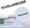 LCCDJ DUAL Motor Unterstrichenes Buchstaben-Emblem für Tesla Model 3 Car Styling Einbau eines Hochleistungs-Kofferraumaufklebers,Schwarz