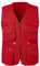 KTWOLEN Herren Outdoor Weste Baumwolle Anglerweste Freizeit Jagd Trekking Wander Angler Camping Safari Weste Ärmellos Jacke mit vielen praktischen Taschen, rot, L