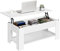 Yaheetech Lift Up Top Coffee Table with Storage Compartment and Shelf Wooden Hydraulic Tea Table Desk for Office Living Room Furniture, White