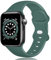 TopPerfekt, Cinturino di ricambio in silicone compatibile con Apple Watch da 42 mm e 44 mm, per iWatch serie 6, 5, 4, 3, 2, 1, SE (42/44 mm - S/M, verde oliva)