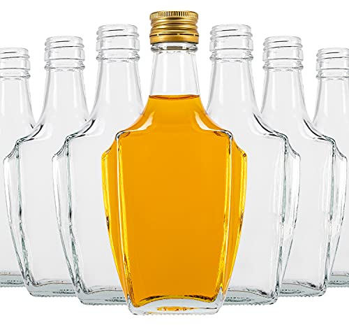 SUPERBUTELKI.PL - Set di 50 bottiglie da 250 ml in vetro, vuote da riempire, decorative, vetro elegante e moderno di alta qualità (50 pezzi, 250 ml)