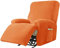 JHLD Stretch Sesselbezug Relaxsessel, Samt Ruhesessel Bezug 1/2/3 Sitzer Relaxsessel Bezug Weiche Ruhesessel Bezüge Anti-rutsch Mit Elastischem Boden Für Kinder Haustiere-Orange-1 Sitzer