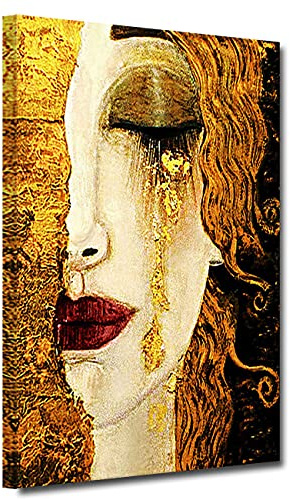 Wall Art Abstract Gustav Klimt Tear Oil Painting Print On Canvas Famous Posters And Prints Picture For Living Room Home Decoration (12x18 (30x45cm)