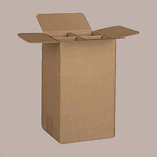 Lucgel Scatola sicura per spedizione in carta porta 4 bottiglie Americana - 5 pezzi -
