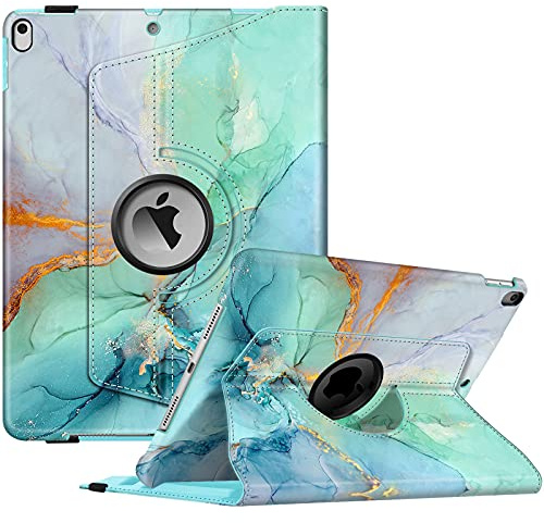 Drehbare Hülle Fintie für iPad Air der 3. Generation mit 10,5 Zoll aus 2019/iPad Pro mit 10,5 Zoll aus 2017 mit integriertem Stifthalter, mit um 360° drehbarem Ständer, automatischer Aktivierung