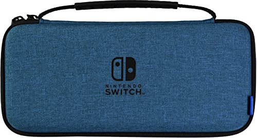 HORI Tragetasche für Nintendo Switch OLED-Modell (Blau) schlanke &robuste Schutzhülle mit Griff - Offiziell Lizenziert