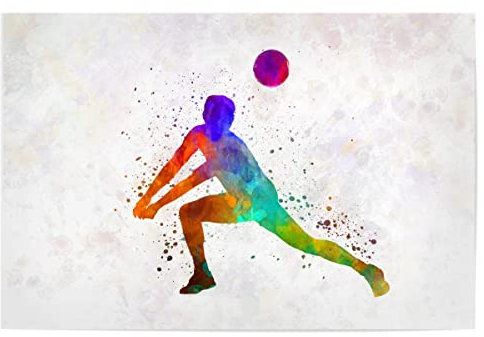 artboxONE Poster 30x20 cm Sport Watercolor Volleyball Player-d - Bild Sport Color Illustration
