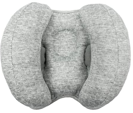 KAKIBLIN Baby Head Neck Support Pillow, 2 in 1 Banana Neck Pillow for Babies, Baby Travel Pillows for Stroller,Adjustable Newborn Head Pillows for Kids Boys Girls, Gray