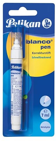 Pelikan 300902 Korrekturstift Blanco, Weiß, 7ml, 10 Stück