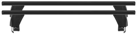 Menabo Dachträger Grundtäger kompatibel mit Ford Mondeo Liftback Turnier 2007-2014 Aluminium 50kg Schwarz 2tlg Ohne Reling für Fahrradträger, Dachboxen, Skiträger Abschließbar