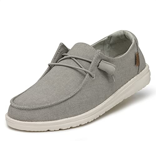 HEYDUDE - Damen FAT0412 Wendy Chambray Schuhe, Hellgrau,40 EU