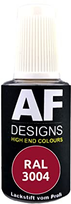 Alex Flittner Designs Lackstift RAL 3004 PURPURROT matt 20ml Reparaturstift Acryl Retuschierlack Reparaturlack Holz Metall Möbel Bad