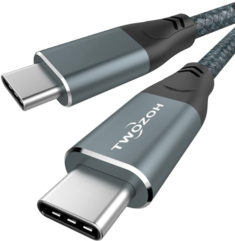 Twozoh Câble 4K USB C 100W 0,5M (All-in-One), USB 3.2 Gen 2 X 2 20Gbps transfert données USB C 3.1 Type C Cordon Charge rapide Câble