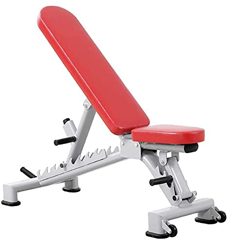 FLBT Verstellbare Bänke, verstellbare Hantelbank Mehrzweck-Neigungs-/Flachbank für ZuhauseFitnessstudioFitnessKrafttrainingRed Needed